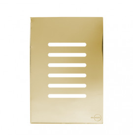 Placa p/ 6 Interruptores (especial) 4x2 - Novara Glass Dourado